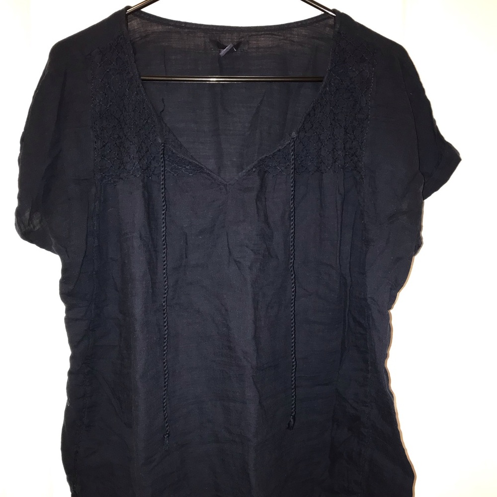 GAP Navy Blue Boho Shirt